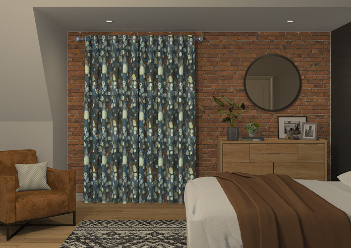 Burdock, Petrol - Made to Measure Curtains - Image 7